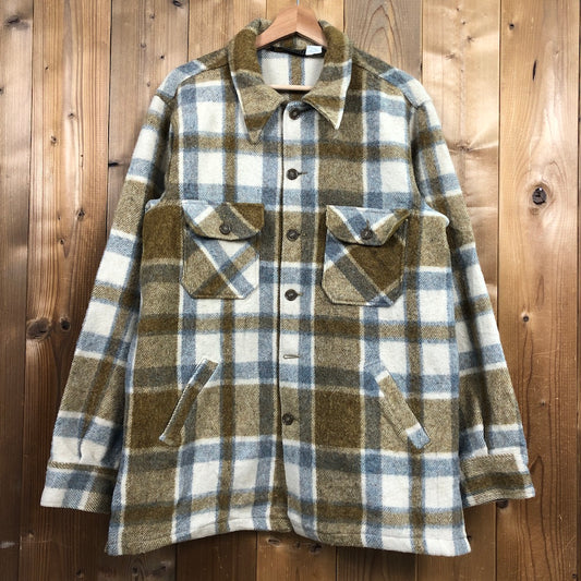 70s vintage USA製 Eddie Bauer エディーバウアー ウールジャケット シャツ チェック
