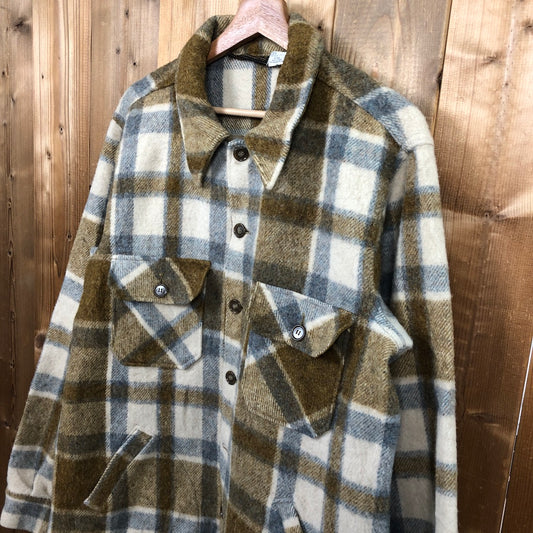 70s vintage USA製 Eddie Bauer エディーバウアー ウールジャケット シャツ チェック