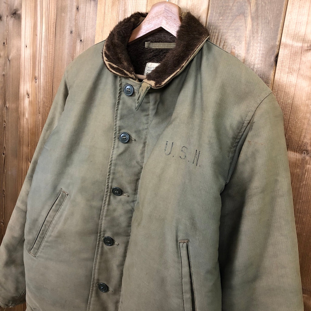 40s vintage U.S.ARMY N-1 デッキジャケット アルパカ タロンジップ