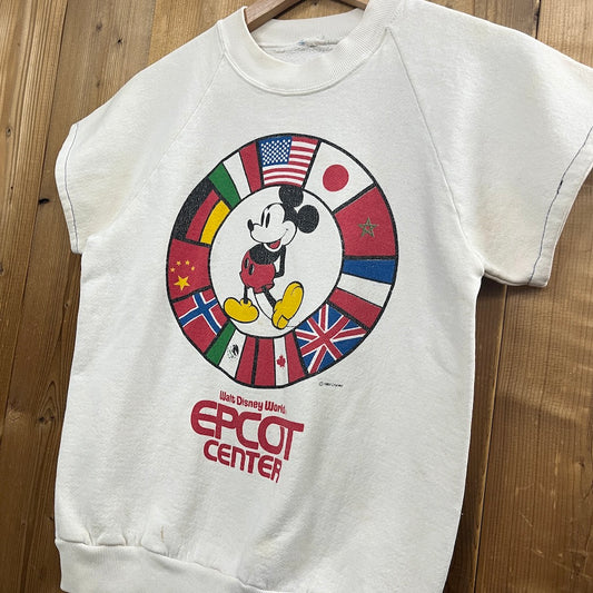 80s vintage Walt Disney World EPCOT CENTER ウォルトディズニーワールド エプコットセンター スウェットシャツ 半袖
