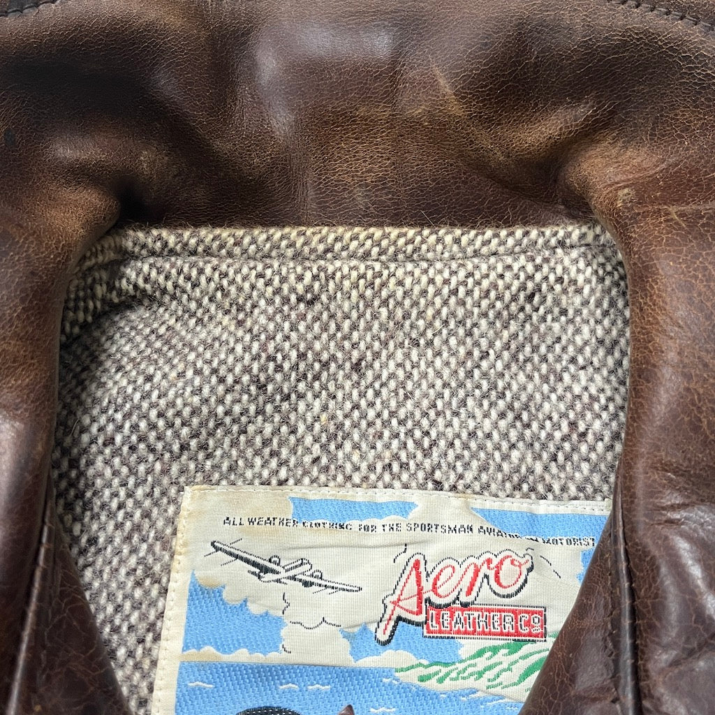 90s vintage Aero Leather エアロレザー ハイウェイマン レザージャケット ライダース シングル TALONジッパー  ジップアップ フルジップ