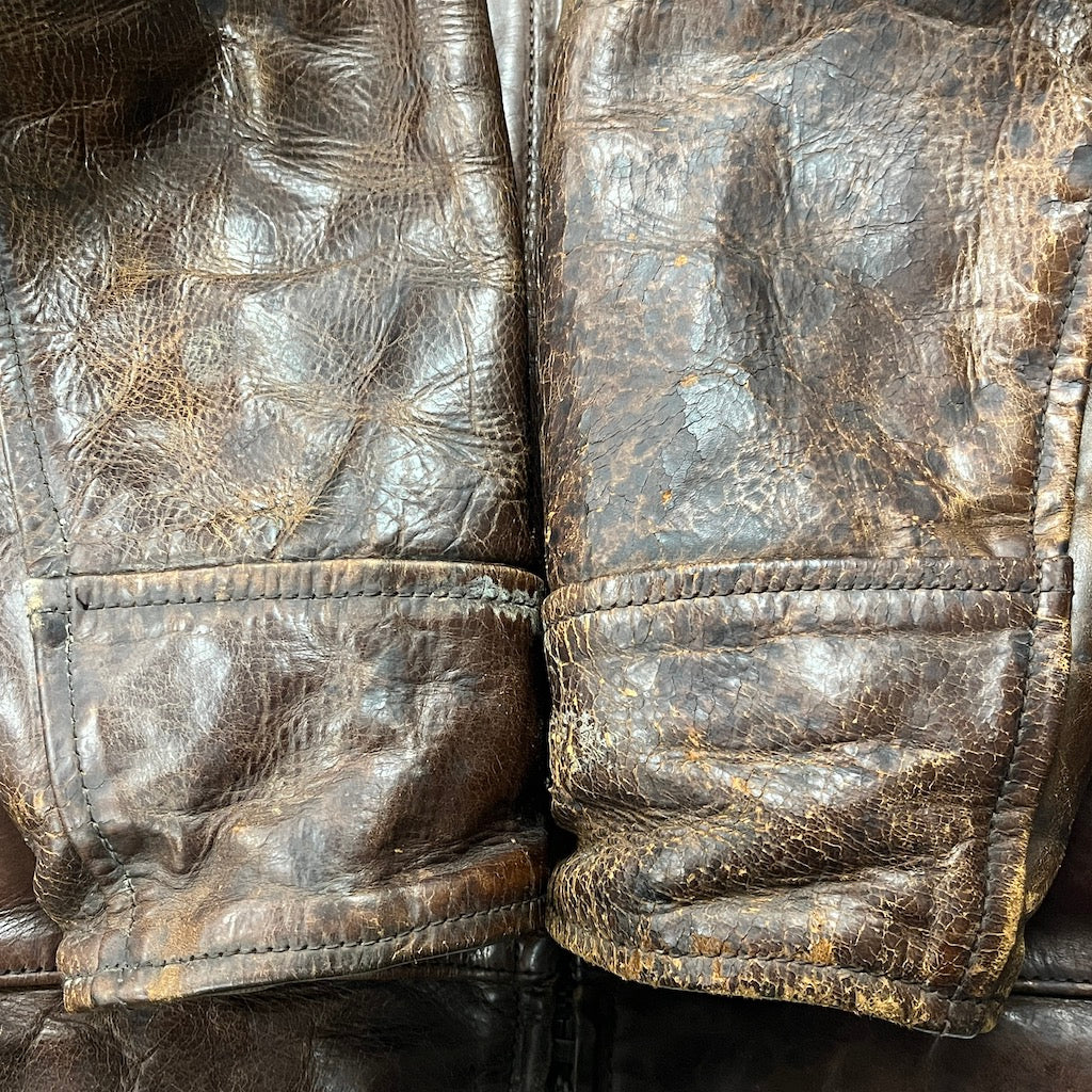 90s vintage Aero Leather エアロレザー ハイウェイマン レザージャケット ライダース シングル TALONジッパー  ジップアップ フルジップ