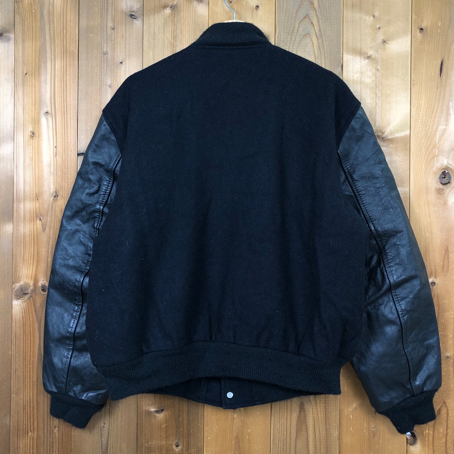 90s vintage USA製 BUTWIN バトウィン スタジャン レザー Valley Bank バレー銀行