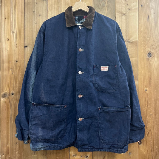 70s vintage Kingcot カバーオール デニムジャケット Gジャン 襟コーデュロイ