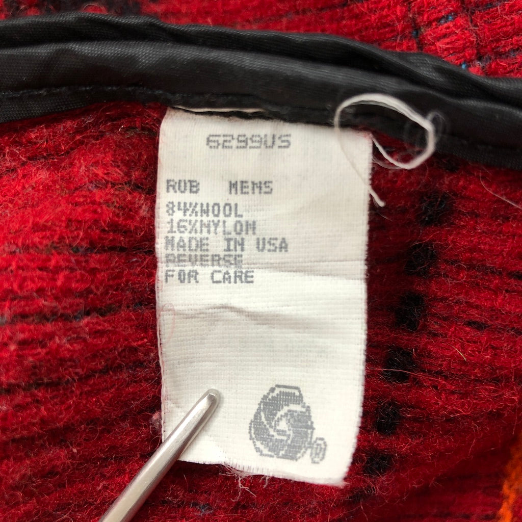 90s USA製 Wool rich ウールリッチ ネイティブ ボーダー ジャケット コンチュボタン