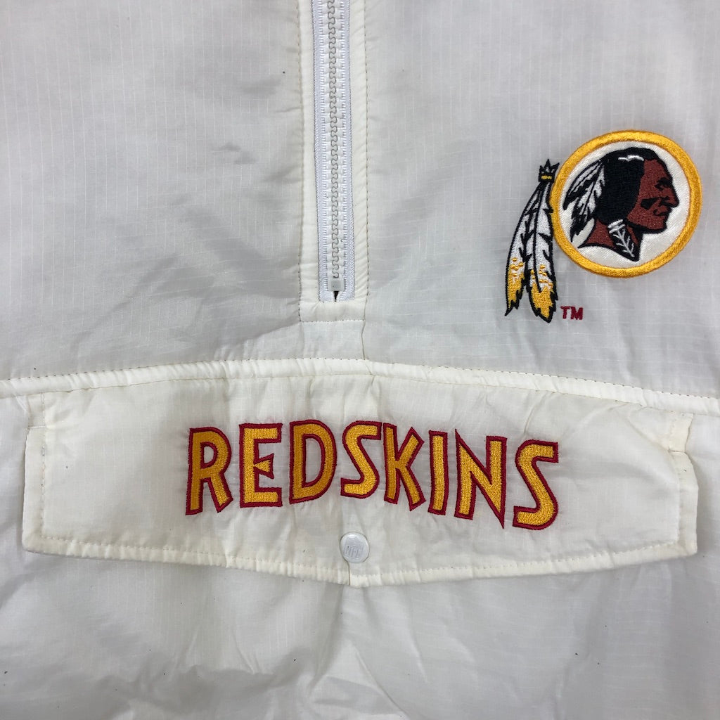 90s vintage NFL PRO LAYER プロレイヤー RED SKINS レッドスキンズ ナイロン プルオーバー リバーシブル パーカー フードなし  刺繍