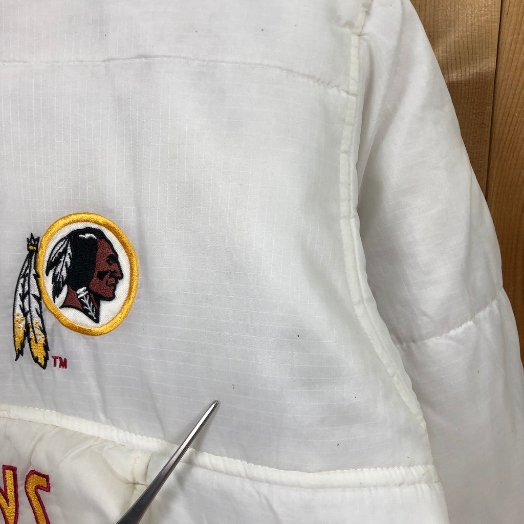 90s vintage NFL PRO LAYER プロレイヤー RED SKINS レッドスキンズ ナイロン プルオーバー リバーシブル パーカー フードなし  刺繍