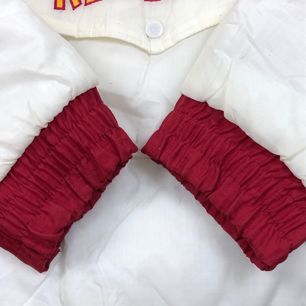 90s vintage NFL PRO LAYER プロレイヤー RED SKINS レッドスキンズ ナイロン プルオーバー リバーシブル パーカー フードなし  刺繍