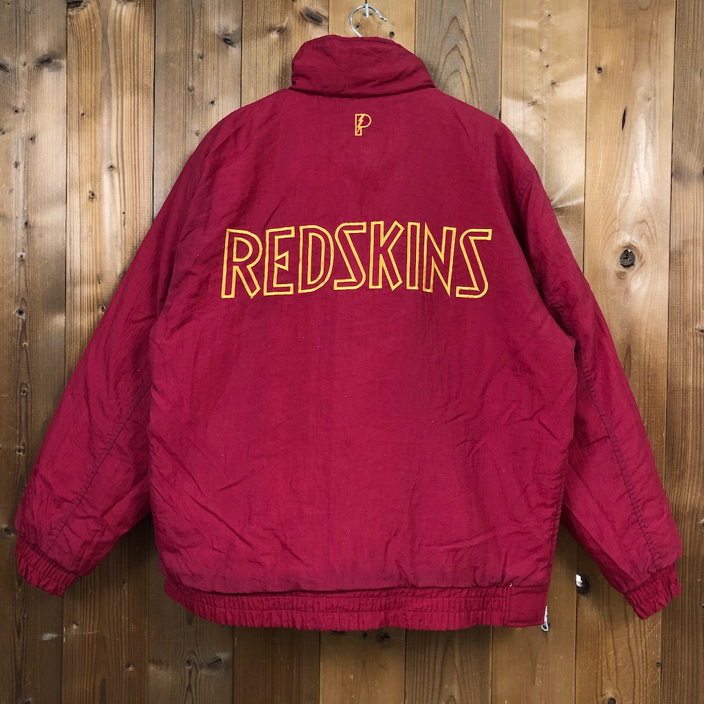 90s vintage NFL PRO LAYER プロレイヤー RED SKINS レッドスキンズ ナイロン プルオーバー リバーシブル パーカー フードなし  刺繍
