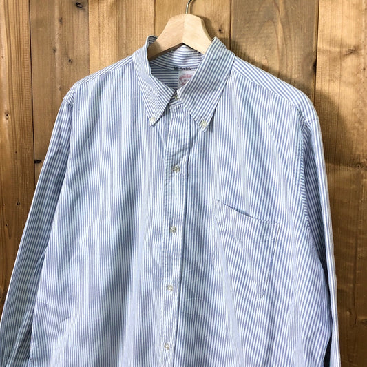 80s vintage Brooks Brothers ブルックスブラザーズ BDシャツ ボタンダウン 長袖シャツ 白縞