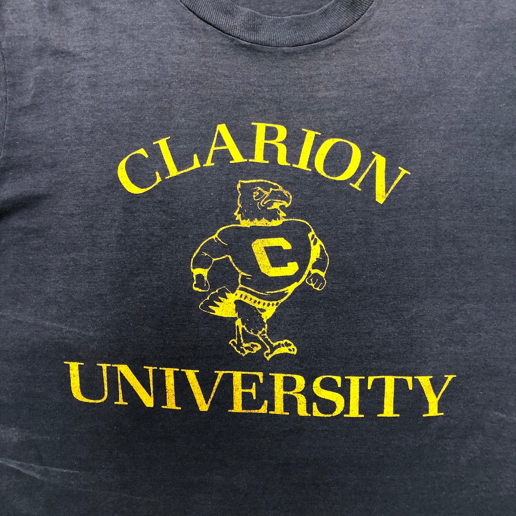 80s vintage USA製 SCREEN STARS スクリーンスターズ CLARION UNIVERSITY クラリオン大学 プリントTシャツ T-shirt 半袖 カットソー シングルステッチ