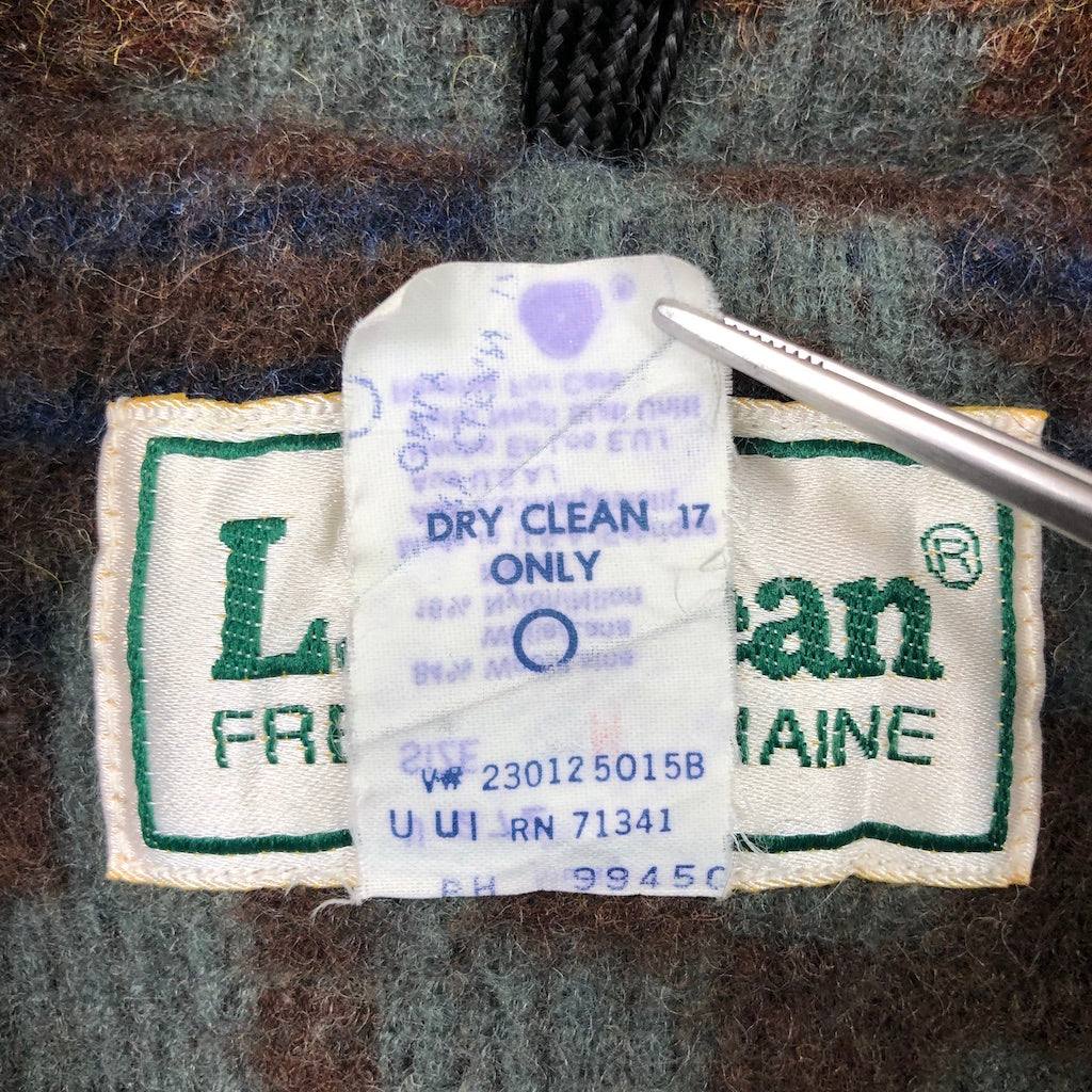 70s 80s vintage USA製 L.L.Bean ウールジャケット ネイティブ柄 コンチョボタン