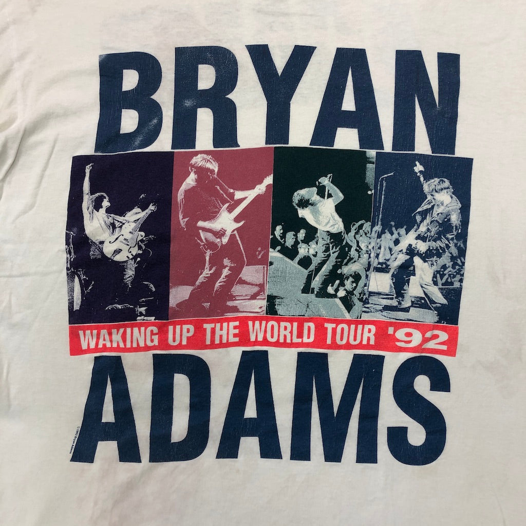 90s vintage カナダ製 FRUIT OF THE LOOM フルーツオブザルーム BRYAN ADAMS ブライアンアダムス WAKING UP THE WORLD TOUR '92 ウェイキングアップザワールドツアー プリントTシャツ 半袖 カットソー