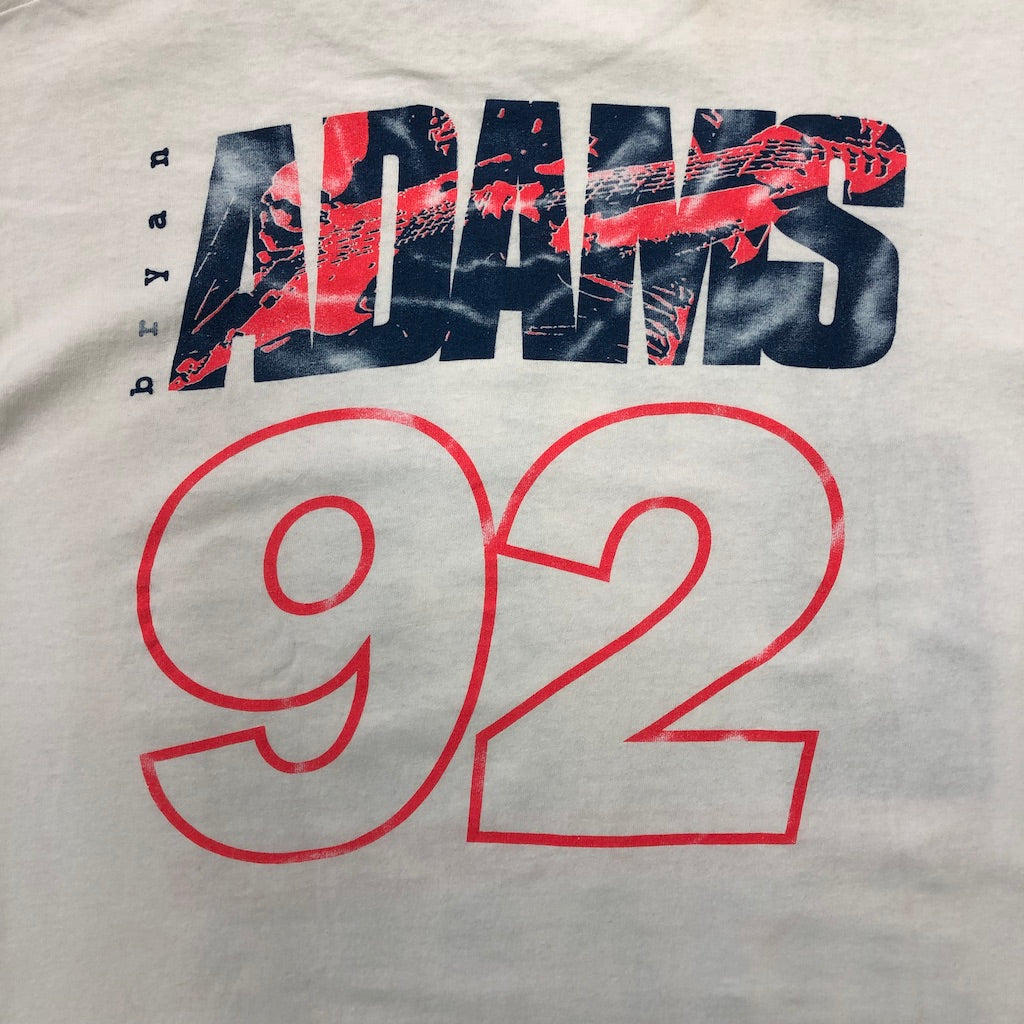 90s vintage カナダ製 FRUIT OF THE LOOM フルーツオブザルーム BRYAN ADAMS ブライアンアダムス WAKING UP THE WORLD TOUR '92 ウェイキングアップザワールドツアー プリントTシャツ 半袖 カットソー