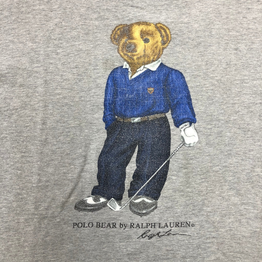 90s vintage Polo by Ralph Lauren ポロバイラルフローレン POLO BEAR ポロベア プリントTシャツ 半袖 カットソー