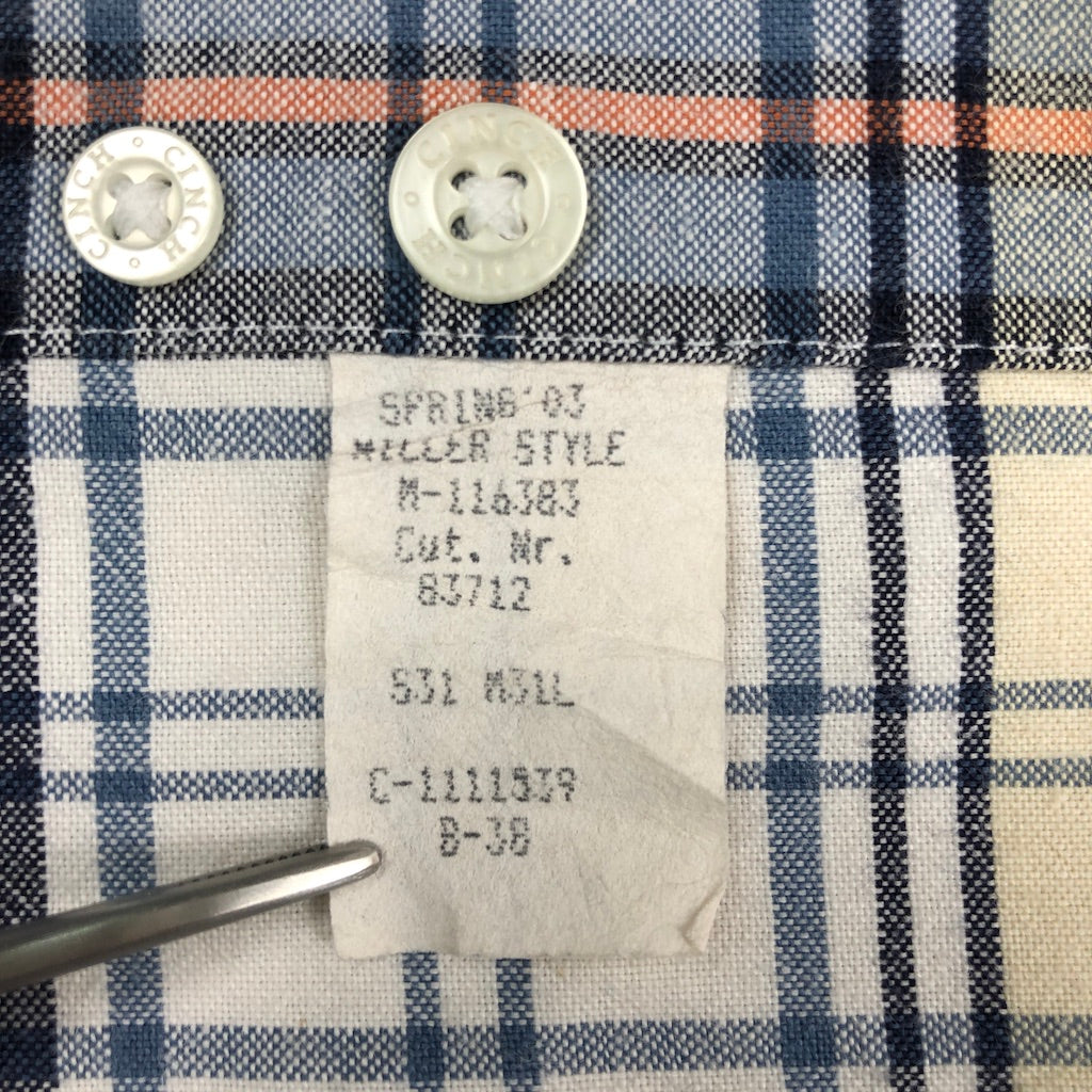 CINCH シンチ チェックシャツ 半袖 ワンポイント刺繍