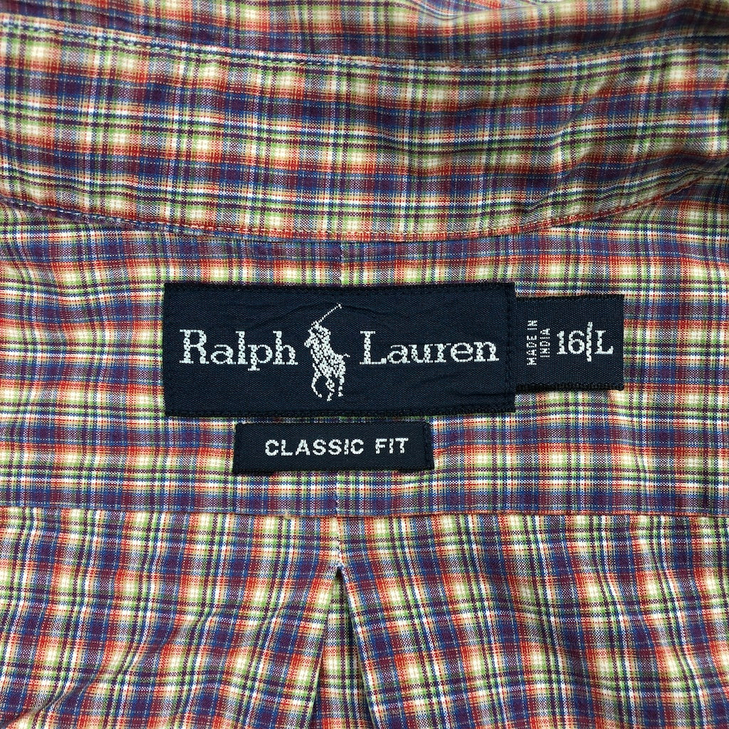 Ralph Lauren ラルフローレン CLASSIC FIT クラシックフィット 長袖シャツ BDシャツ ボタンダウン チャック柄