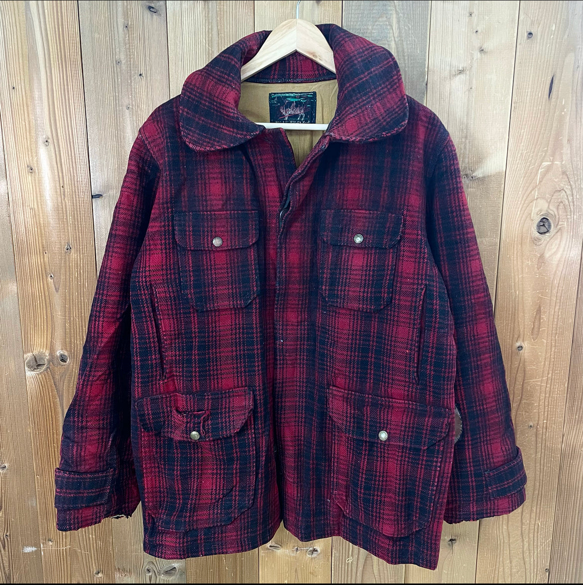 60s vintage WOOLRICH ウールリッチ ウールジャケット チェック柄 総柄