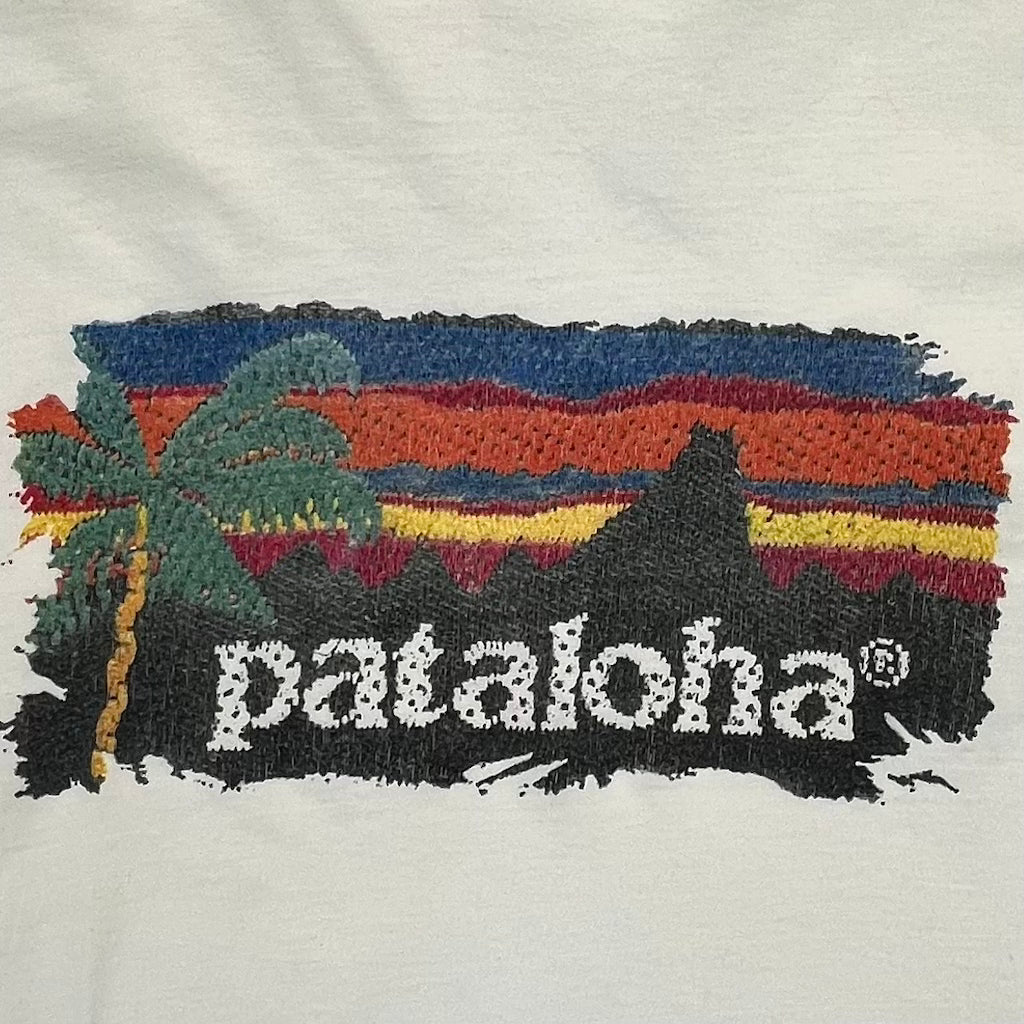 90s vintage patagonia パタゴニア pataloha プリントTシャツ カットソー 半袖 ビッグロゴ
