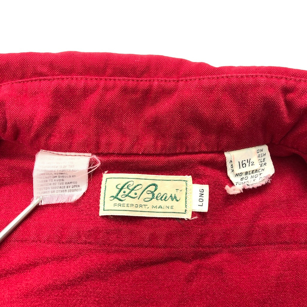 70s vintage L.L.Bean エルエルビーン 筆記体タグ シャモアクロスシャツ  長袖