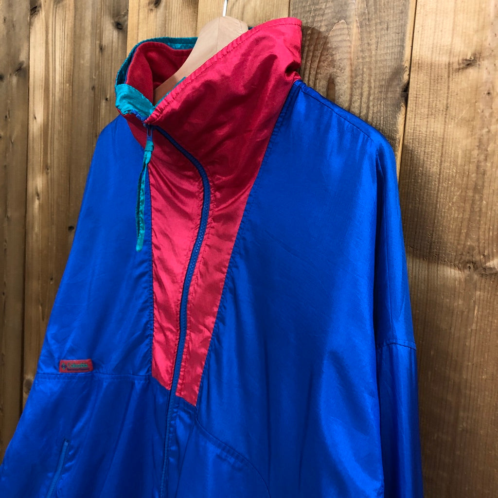90s vintage Columbia コロンビア ナイロンジャケット ライナー付 ジップアップ フルジップ