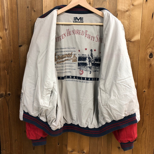 90s vintage MIRAGE ミラージュ MLB BRAVES ブレーブス COOPERSTOWM クーパーズタウン スタジャン コットン リバーシブル