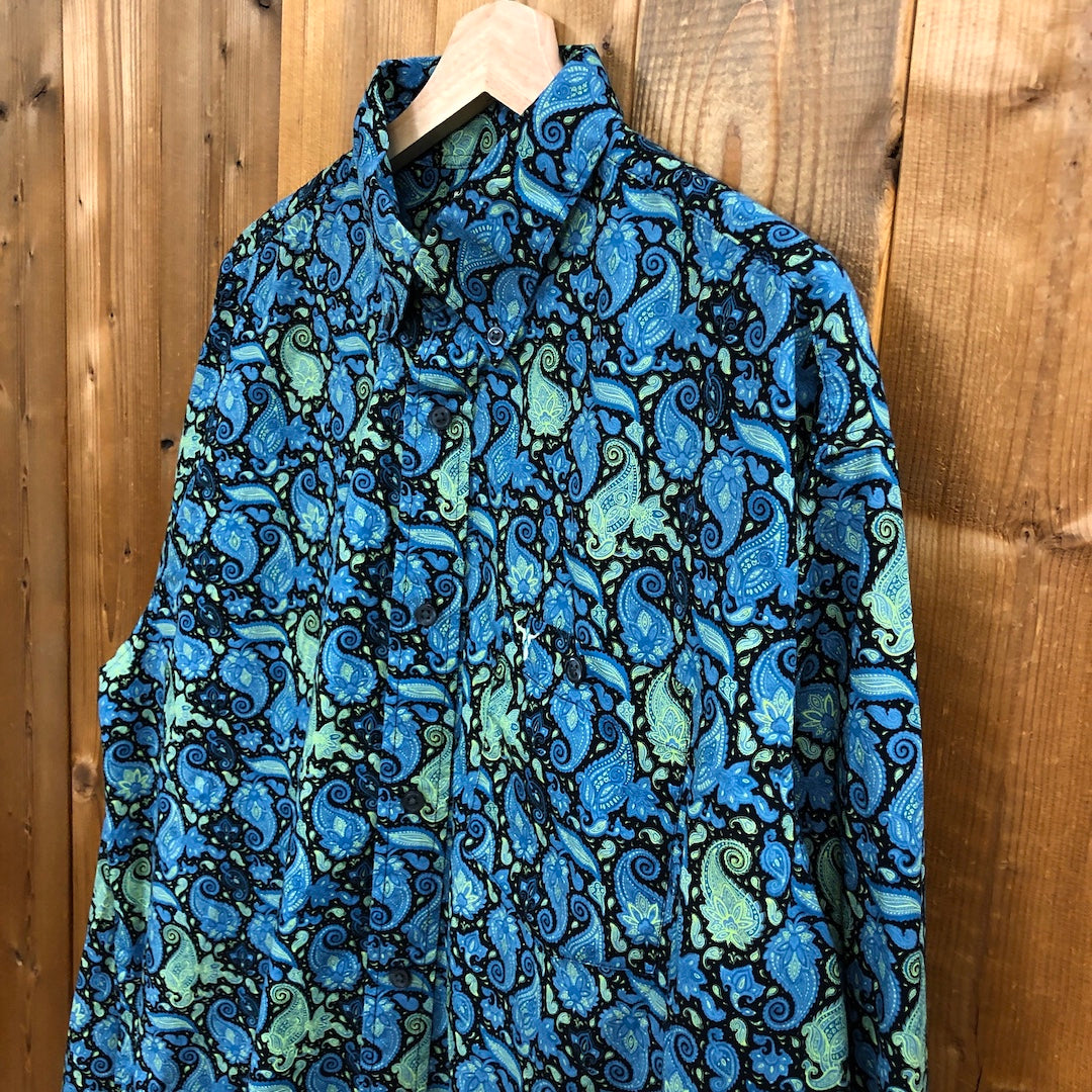 Wrangler ラングラー20X ボタンダウンシャツ BDシャツ ペイズリー 長袖シャツ 柄シャツ