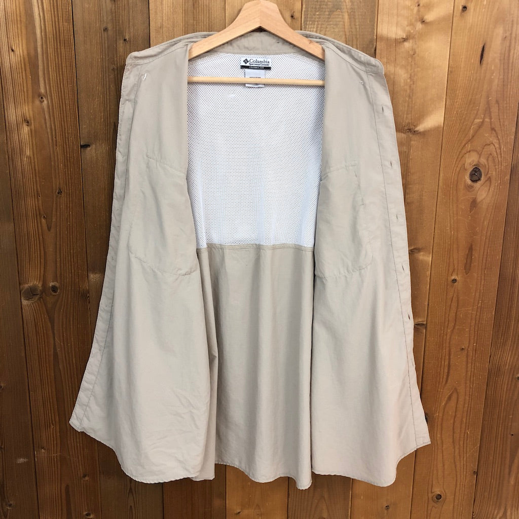 Columbia コロンビア 長袖シャツ フィッシングシャツ PFG メッシュ ベージュ