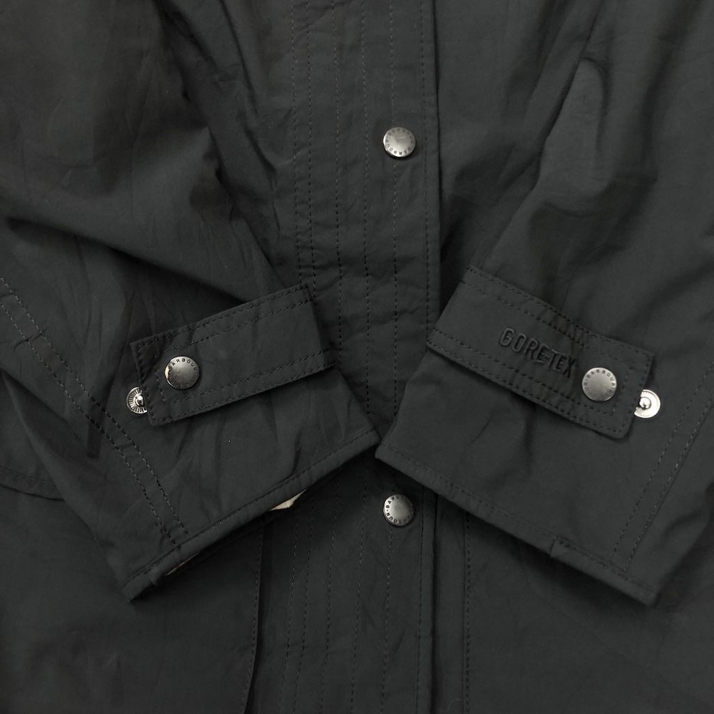 Barbour バブアー HELVELLYN PARKA ヘルヴェリンパーカー ファーコート GORE-TEX ゴアテックス 着脱フーディ ジップアップ レディース36 ブラック