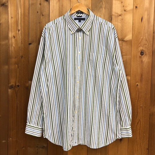 TOMMY HILFIGER トミーヒルフィガー BDシャツ 長袖シャツ ストライプ柄 ストライプ柄（ライトブルー、グリーン、ネイビー、ホワイト）