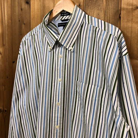 TOMMY HILFIGER トミーヒルフィガー BDシャツ 長袖シャツ ストライプ柄 ストライプ柄（ライトブルー、グリーン、ネイビー、ホワイト）