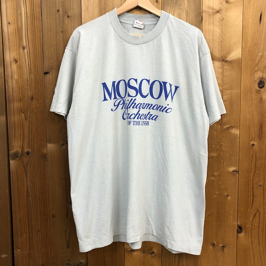 80s 90s vintage USA製 FRUITS OF THE LOOM フルーツオブザルーム MOSCOW Philharmonic Orchestra  モスクワ管弦楽団 Tシャツ 半袖 カットソー
