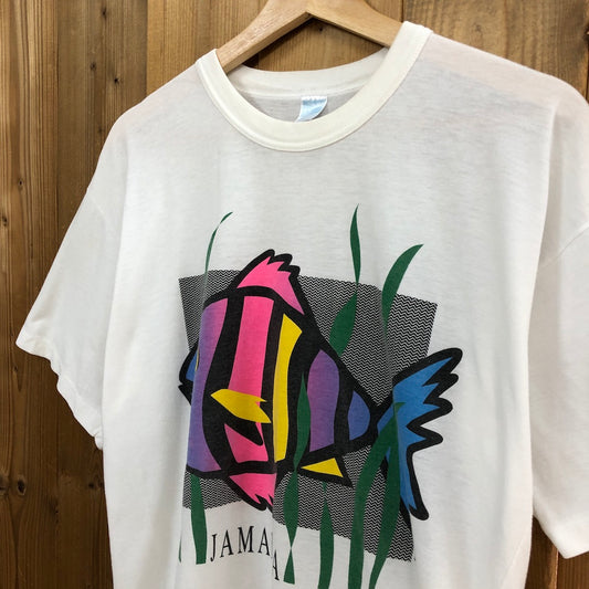 Sun Island サンアイランド Tシャツ 半袖 カットソー ジャマイカ ビッグプリント