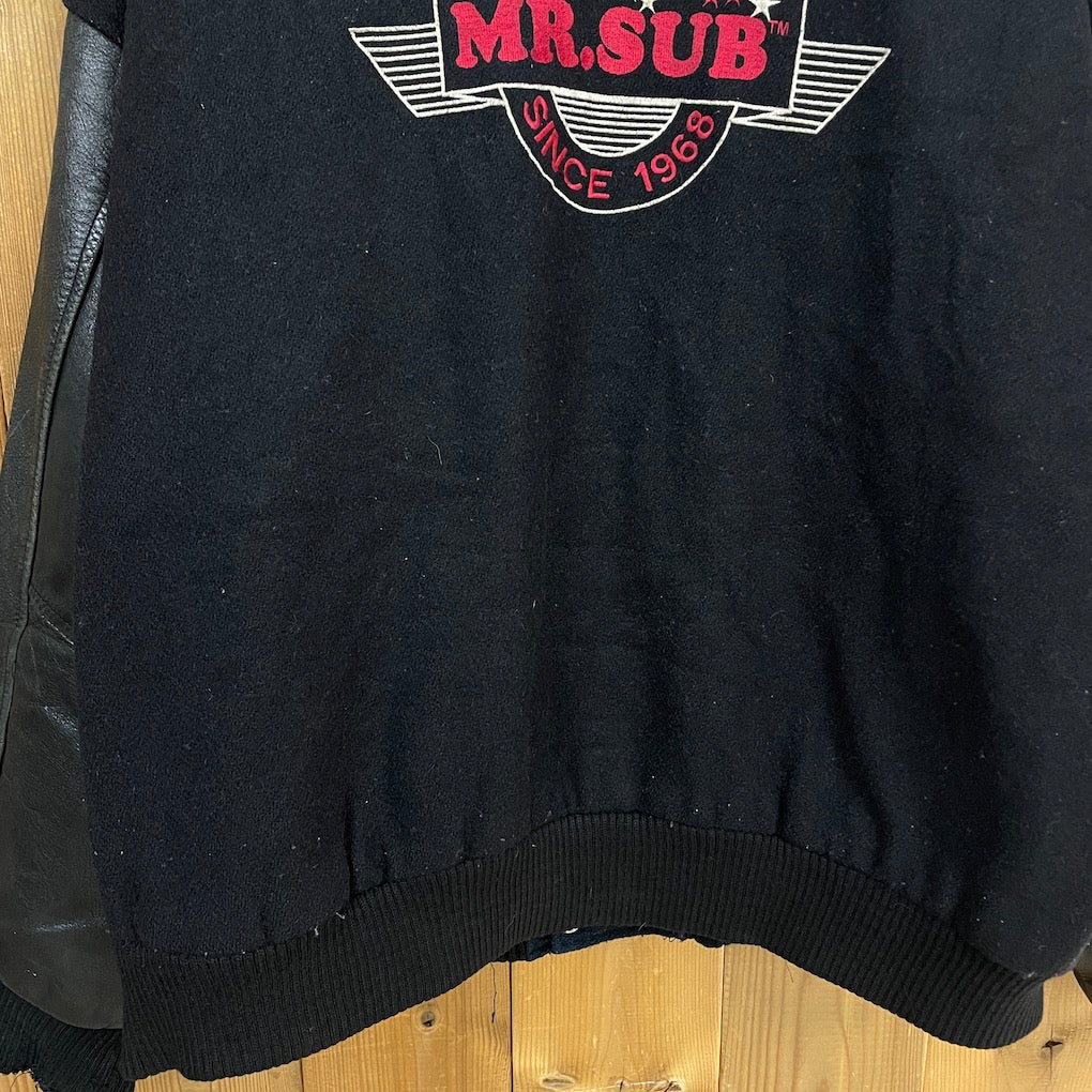 カナダ製 Steve's MR.SUB スタジャン 袖レザー 袖革 古着/USED