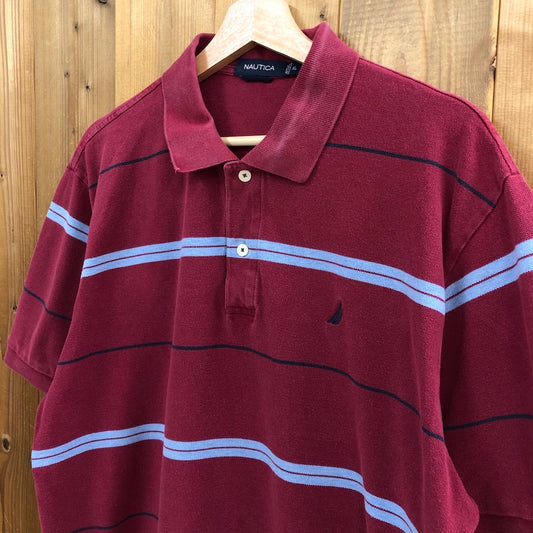NAUTICA ノーティカ ポロシャツ 半袖 ストライプ柄