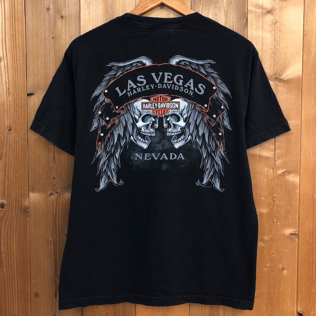 HARLEY-DAVIDSON ハーレーダビットソン プリントTシャツ スカル ドクロ 半袖 カットソー バックプリント
