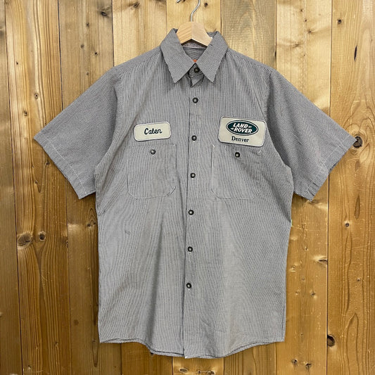 RED KAP レッドキャップ 半袖シャツ ワークシャツ チェック 企業ロゴ ワッペン DENVER