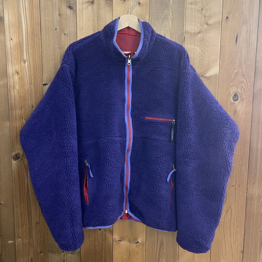 90s USA製 patagonia グリセード ジャケット エッグプラント フレンチレッド パタゴニア フリース パイル リバーシブル VINTAGE　92