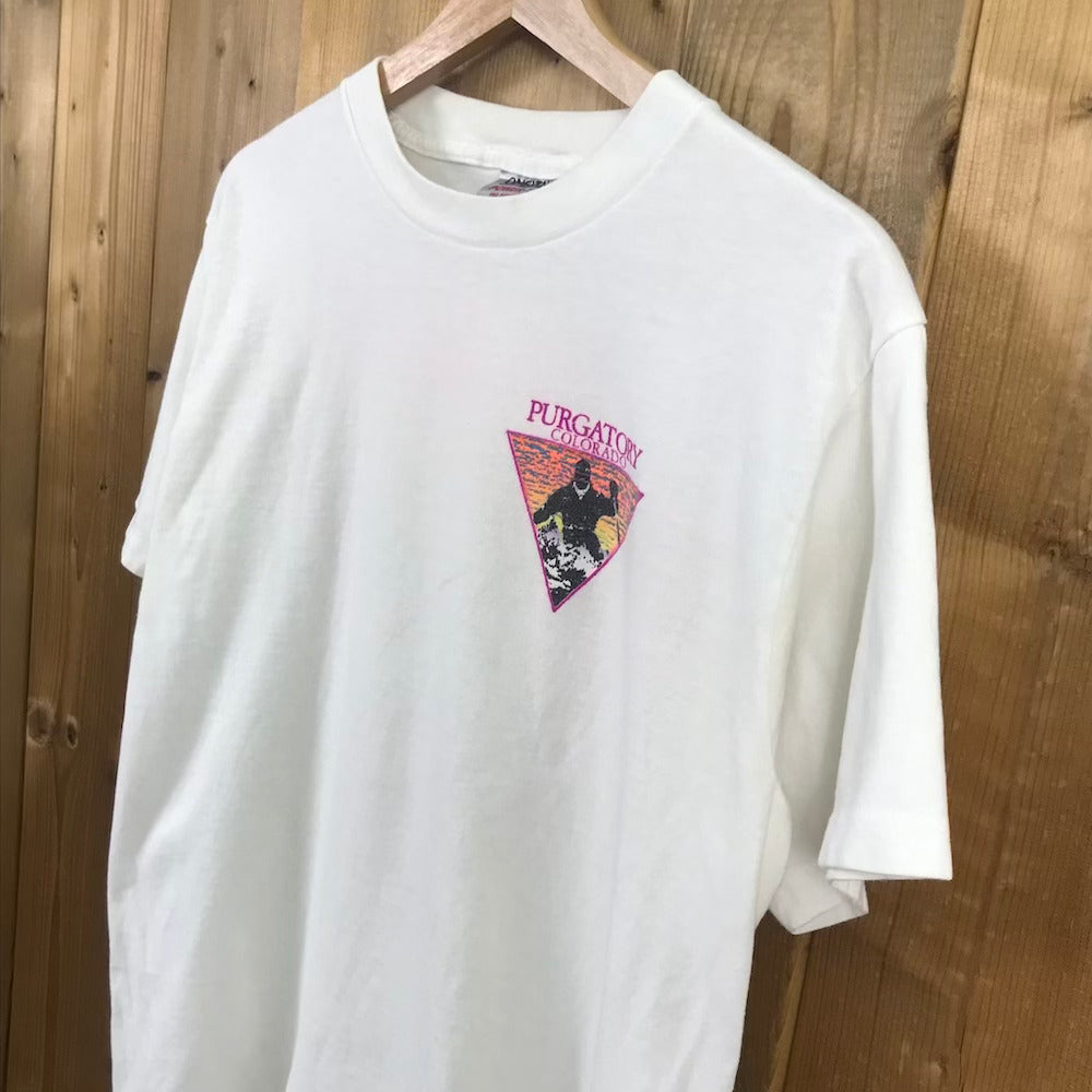 90s vintage USA製 ONEITA オニータ プリントTシャツ PURGATORY COLORADO パーガトリー コロラド リゾートT 古着/USED