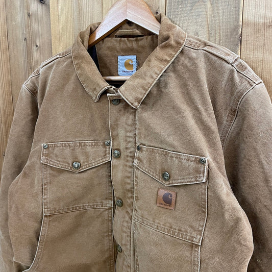 Carhartt カーハート Berwick Sandstone Jacket ベルウィックサンドストーンジャケット 革ワッペン ワークジャケット