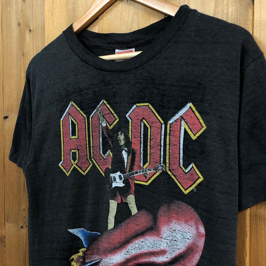 USA製 80s vintage Royal FIRST CLASS AC/DC Tシャツ 半袖 カットソー バンドT