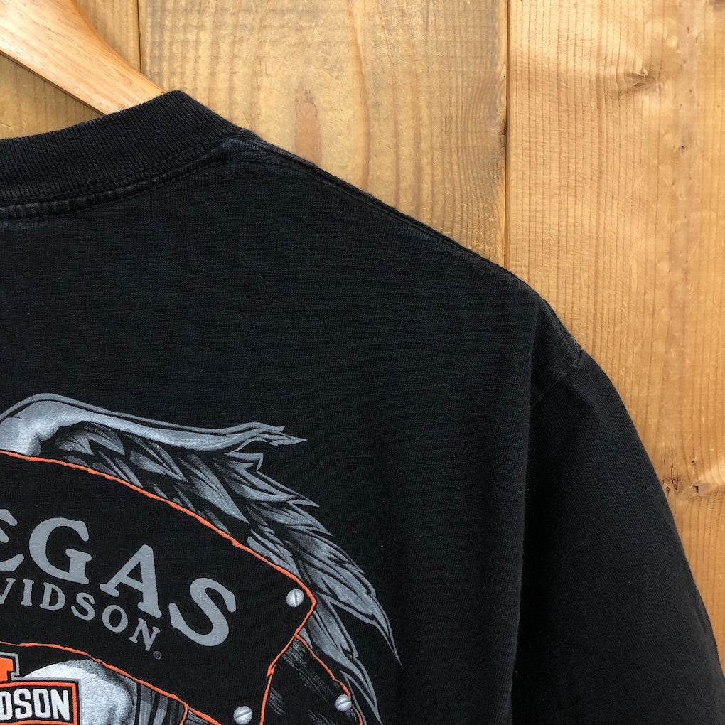 HARLEY-DAVIDSON ハーレーダビットソン プリントTシャツ スカル ドクロ 半袖 カットソー バックプリント