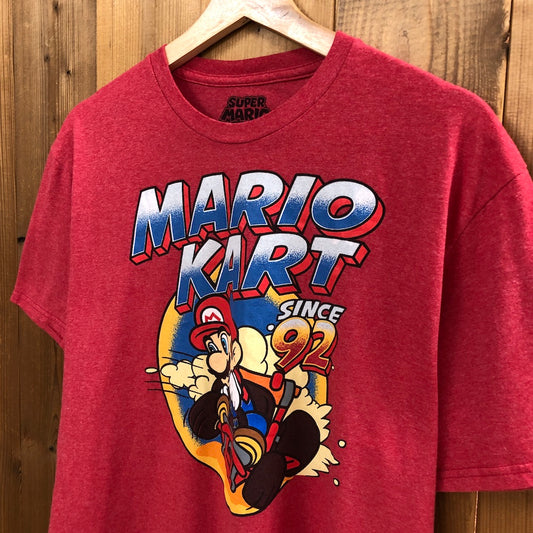 Nintendo 任天堂 スーパーマリオ MARIO マリオカート マリカー ゲーム キャラクター 92 Tシャツ 半袖 カットソー