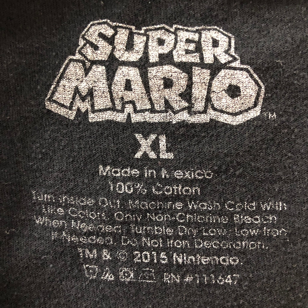 2015年 SUPER MARIO スーパーマリオ プリントTシャツ 半袖 カットソー NINTENDO ニンテンドー