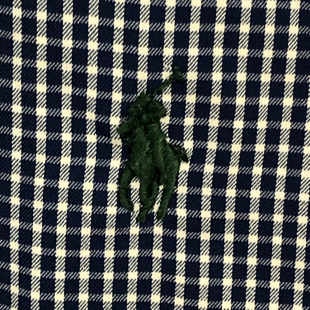 POLO RALPH LAUREN ポロラルフローレン 長袖シャツ チェック ホワイト/ネイビー