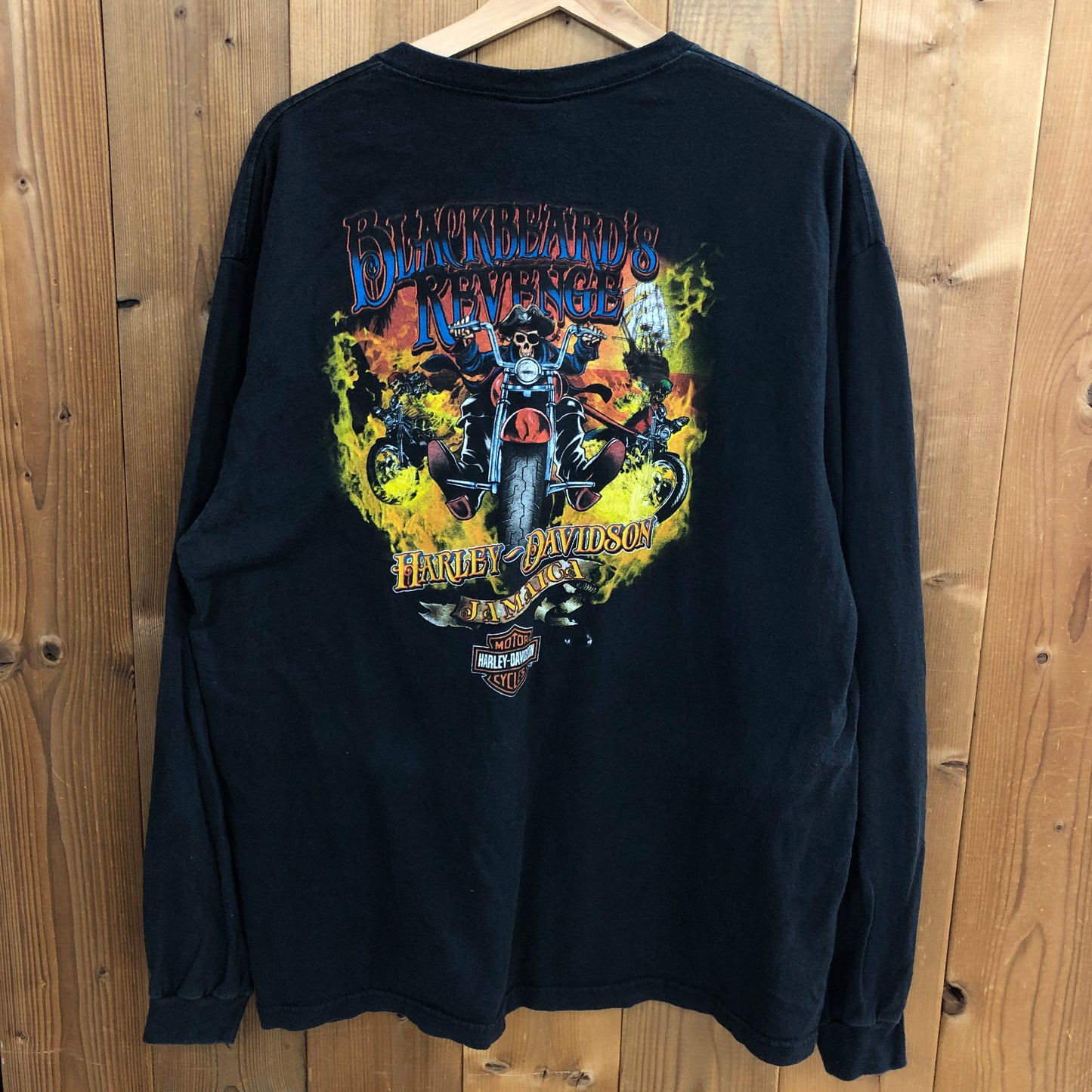 HARLEY-DAVIDSON ハーレーダビッドソン ロングTシャツ ロンT パイレーツ ドクロ プリント