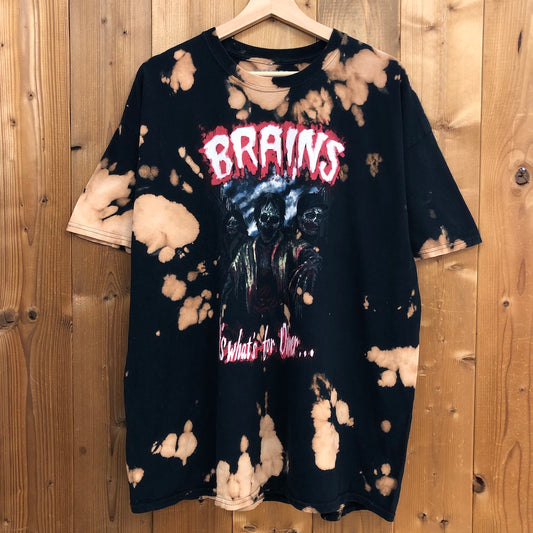 ROCK REBEL Tシャツ 半袖 カットソー ブリーチ ビッグプリント