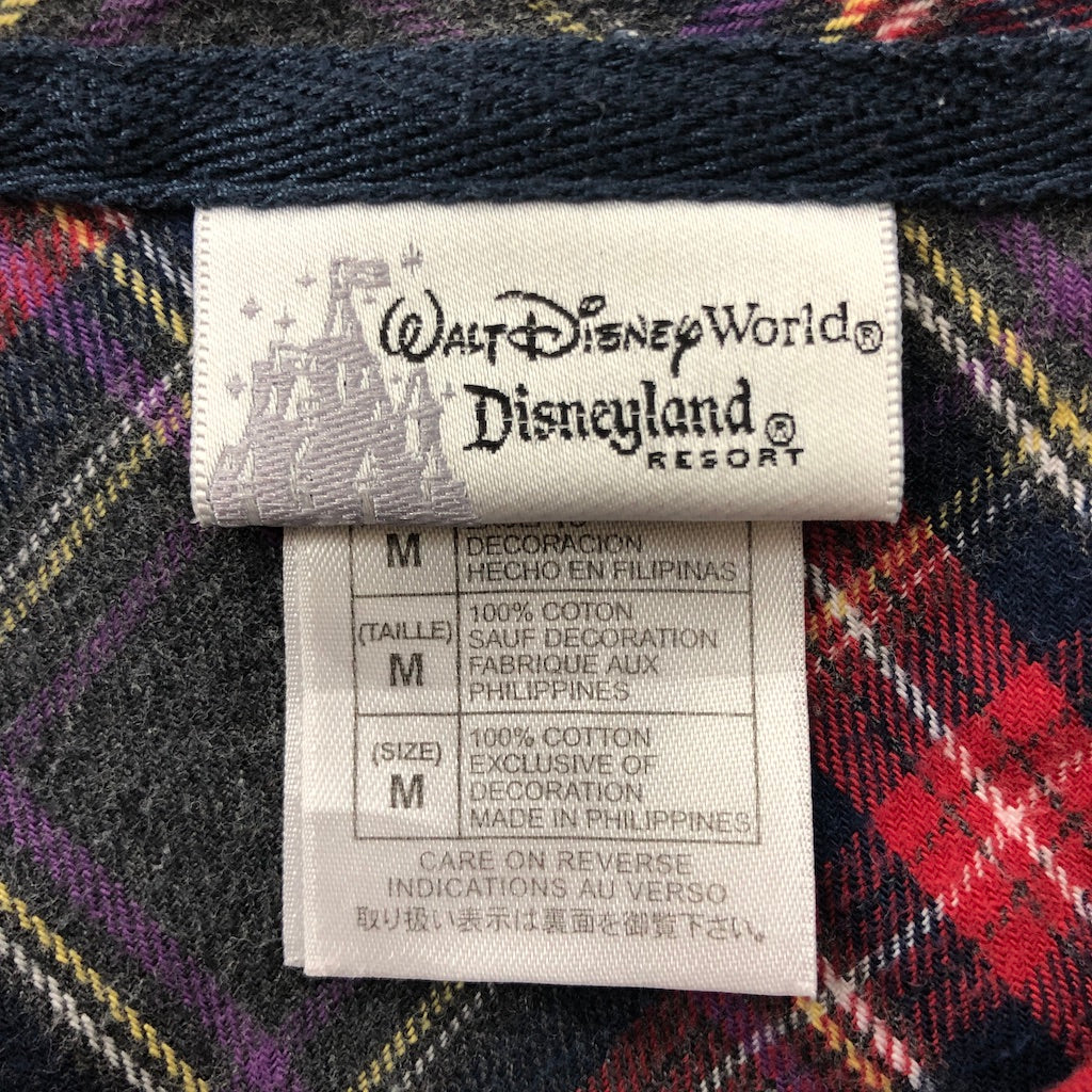 00s vintage Walt Disney World ウォルトディズニーワールド Disneyland ディズニーランド ラガーシャツ 長袖シャツ 刺繍 コットン