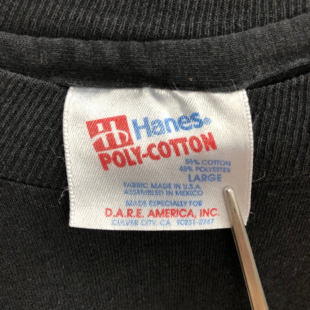 90s vintage Hanes ヘインズ D.A.R.E ドラッグ 乱用予防団体 プリントTシャツ 半袖 カットソー