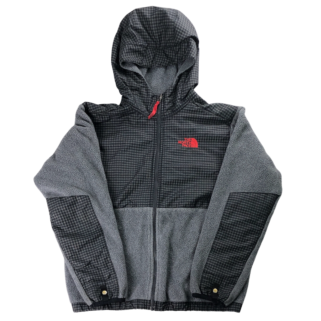 THE NORTH FACE ノースフェイス デナリ フーディー フリースジャケット パーカー フルジップ チェック kids boys